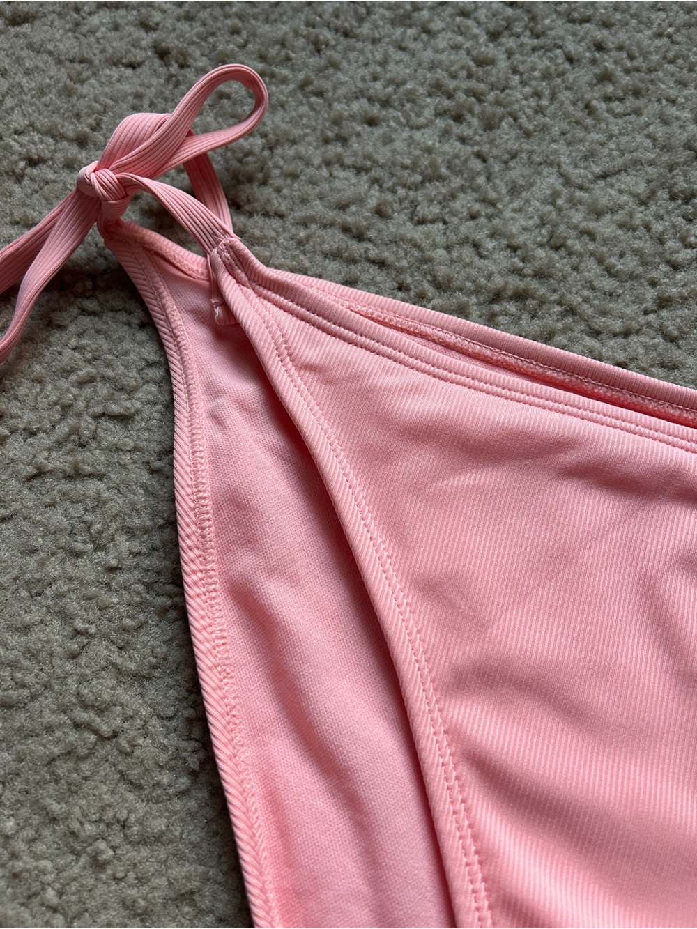 Shade & Shore Pink Ribbed Bikini Bottom - Picture 2 of 8